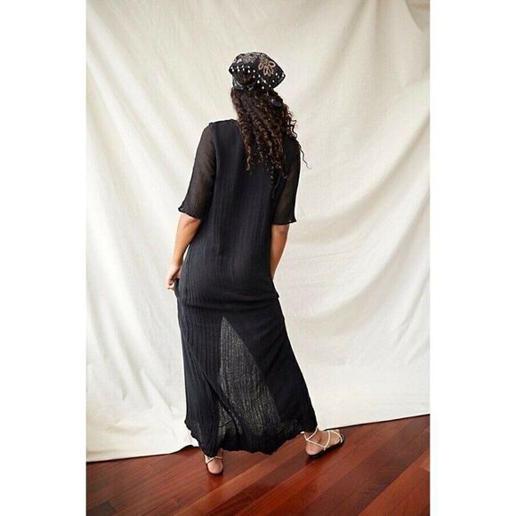 NEW FREE PEOPLE X JEN’S PIRATE BOOTY BLUE LILY MAXI DRESS BANDEAU SET BLACK - Picture 2 of 2